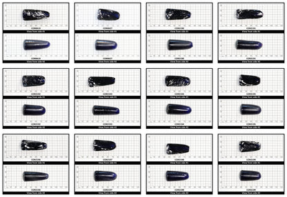 Dark Blue #35 Lab Created Corundum Sapphire Faceting Rough for Gem Cutting - Various Sizes - Split Boule