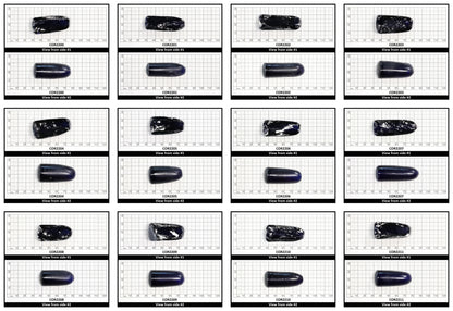 Dark Blue #35 Lab Created Corundum Sapphire Faceting Rough for Gem Cutting - Various Sizes - Split Boule