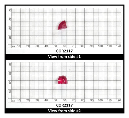 Pink/Peach Bi-Color Lab Created Corundum Sapphire Faceting Rough for Gem Cutting - Various Sizes - Split Boule