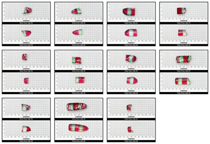 Pink/Green Tourmaline Bi-Color Lab Created Corundum Sapphire Faceting Rough for Gem Cutting - Various Sizes - Split Boule