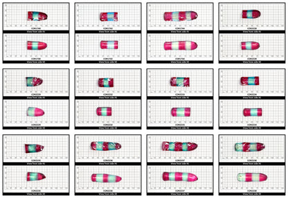 Pink/Paraiba Bi-Color Lab Created Corundum Sapphire Faceting Rough for Gem Cutting - Various Sizes - Split Boule