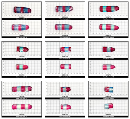 Pink/Paraiba Bi-Color Lab Created Corundum Sapphire Faceting Rough for Gem Cutting - Various Sizes - Split Boule