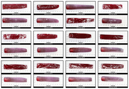 Ruby Red #5 Lab Created Corundum Sapphire Faceting Rough for Gem Cutting - Various Sizes - Split Boule