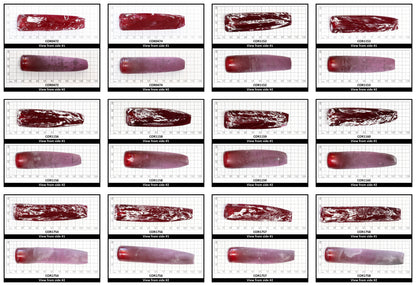 Ruby Red #5 Lab Created Corundum Sapphire Faceting Rough for Gem Cutting - Various Sizes - Split Boule