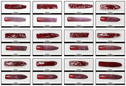 Ruby Red #5 Lab Created Corundum Sapphire Faceting Rough for Gem Cutting - Various Sizes - Split Boule