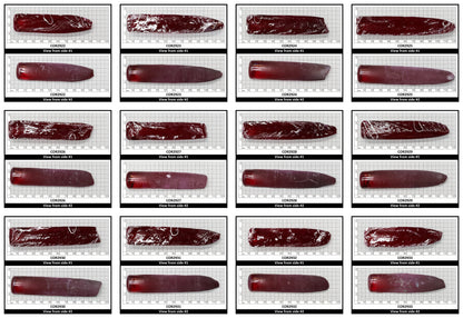 Ruby Red #5 Lab Created Corundum Sapphire Faceting Rough for Gem Cutting - Various Sizes - Split Boule