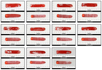 Djeva Padparadscha #55NR Lab Created Corundum Sapphire Faceting Rough for Gem Cutting - DISCONTINUED - Various Sizes - Split Boule