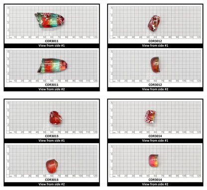 Padparadscha/Paraiba Bi-Color Lab Created Corundum Sapphire Faceting Rough for Gem Cutting - Various Sizes - Split Boule