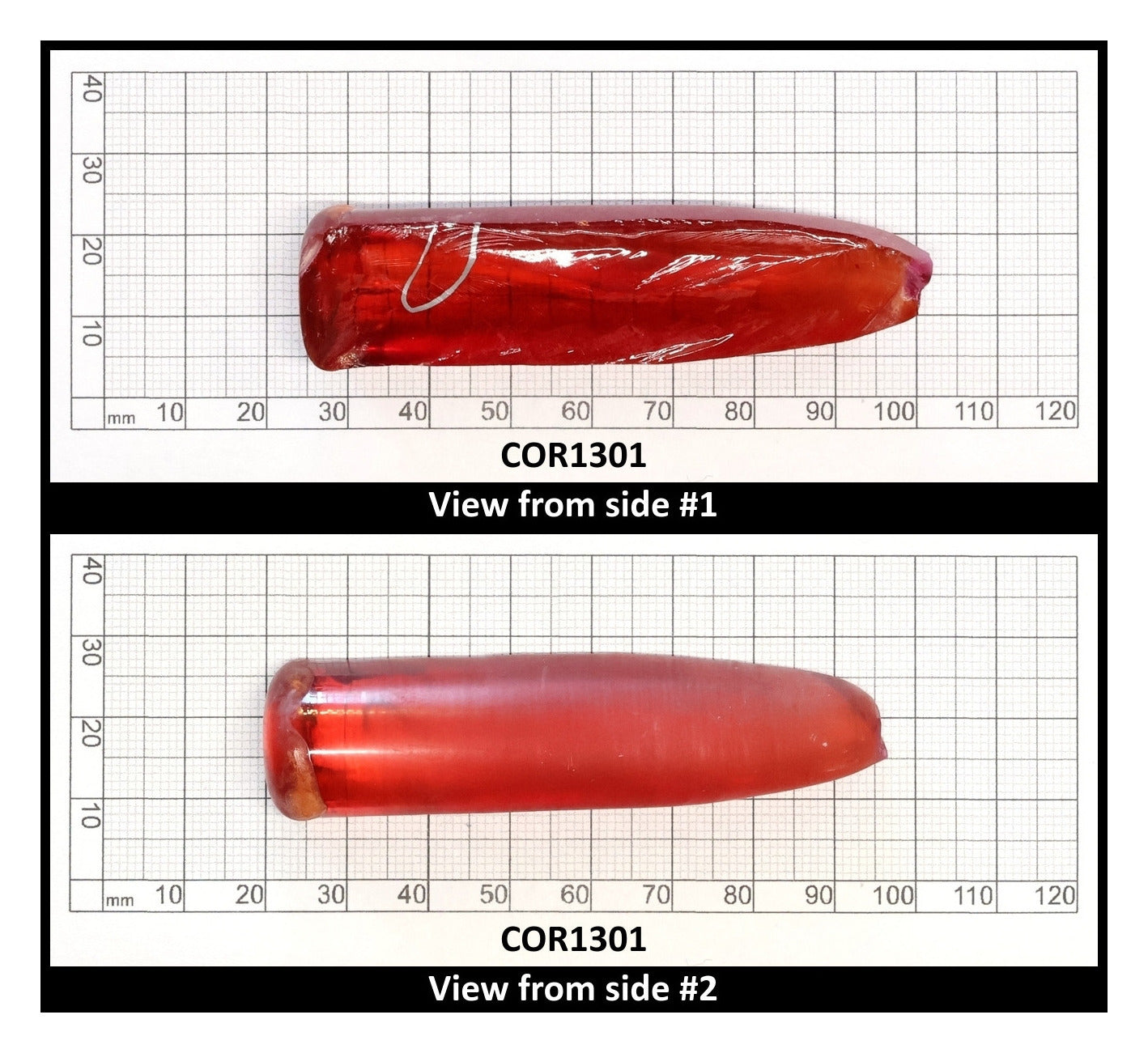 Padparadscha #55 Lab Created Corundum Sapphire Faceting Rough for Gem Cutting - Various Sizes - Split Boule