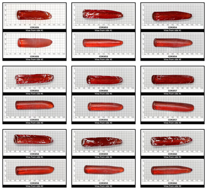 Padparadscha #55SP Lab Created Corundum Sapphire Faceting Rough for Gem Cutting - Various Sizes - Split Boule