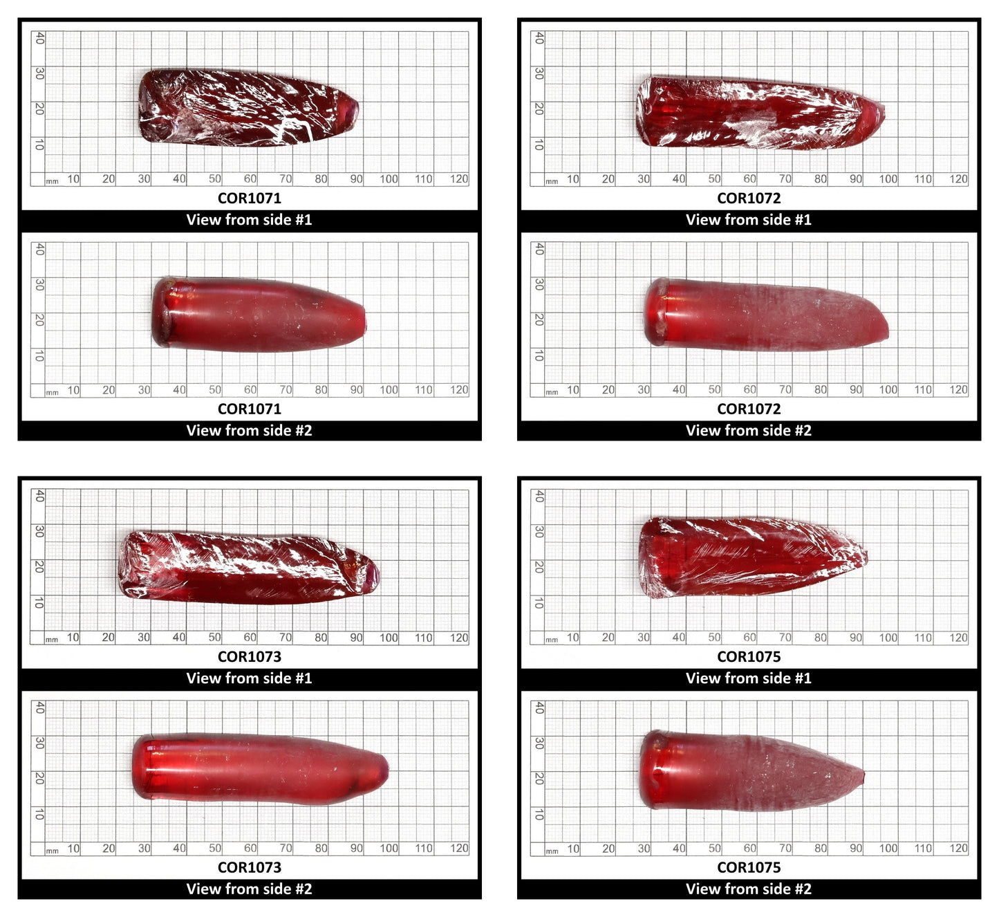 Padparadscha #57 Lab Created Corundum Sapphire Faceting Rough for Gem Cutting - Various Sizes - Split Boule