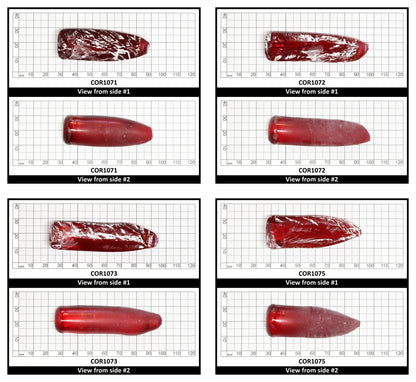 Padparadscha #57 Lab Created Corundum Sapphire Faceting Rough for Gem Cutting - Various Sizes - Split Boule