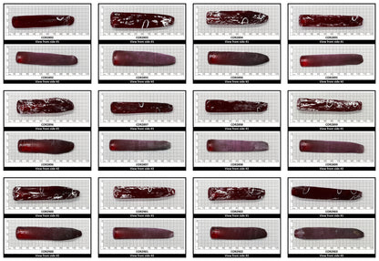Dark Ruby Red #6 Lab Created Corundum Sapphire Faceting Rough for Gem Cutting - Various Sizes - Split Boule
