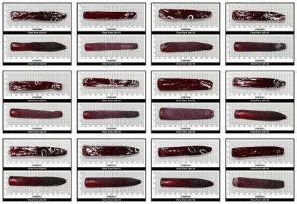 Dark Ruby Red #6 Lab Created Corundum Sapphire Faceting Rough for Gem Cutting - Various Sizes - Split Boule