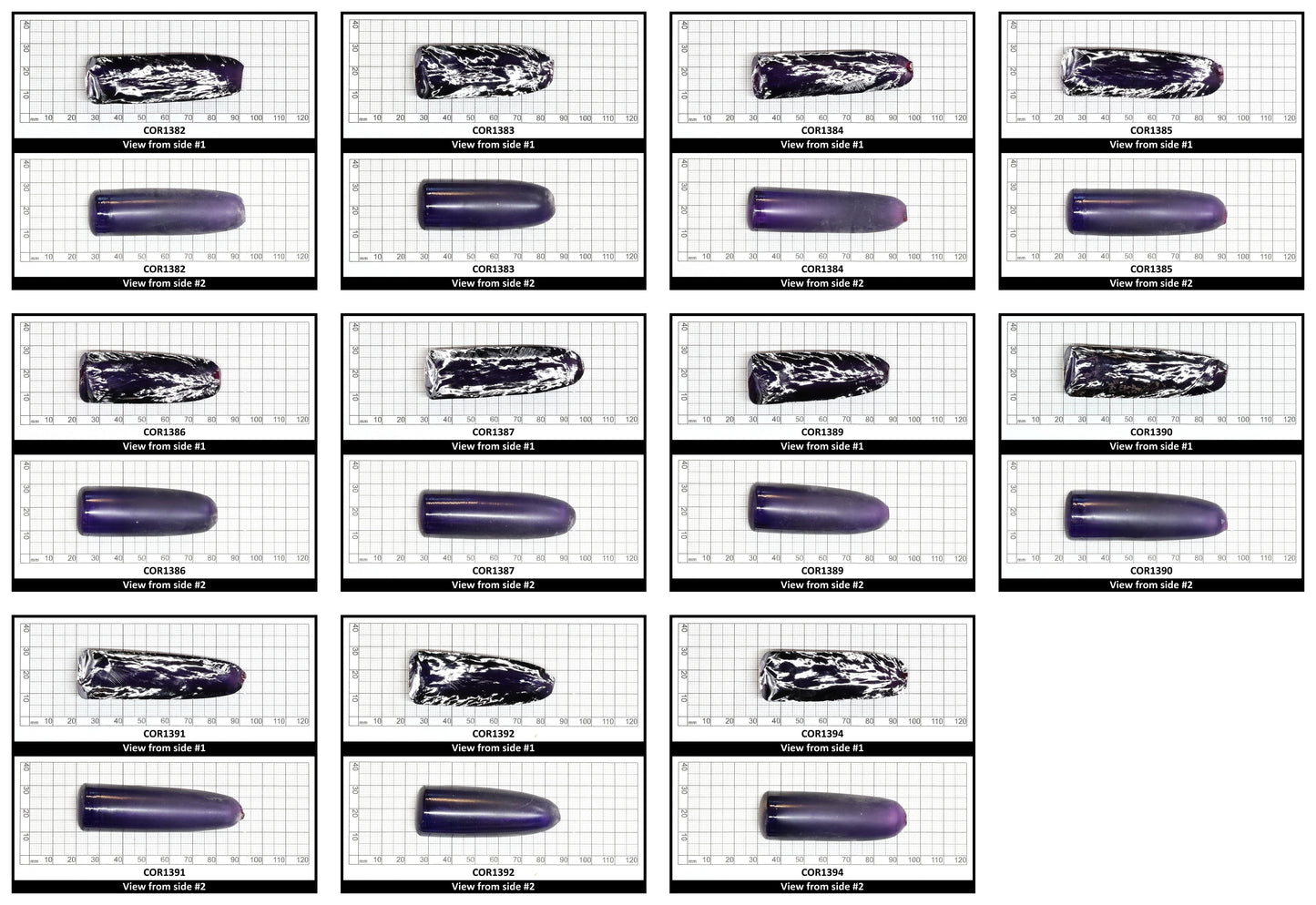 Purple Kunzite #60 Lab Created Corundum Sapphire Faceting Rough for Gem Cutting - Various Sizes - Split Boule