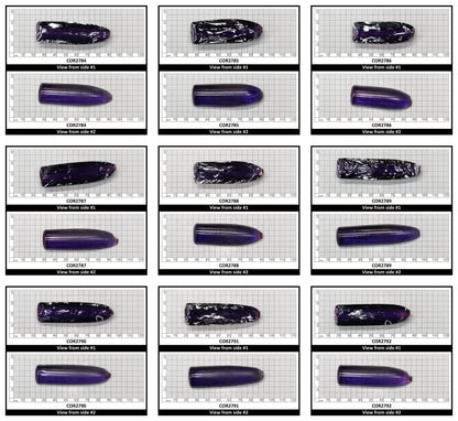 Purple Kunzite #60 Lab Created Corundum Sapphire Faceting Rough for Gem Cutting - Various Sizes - Split Boule