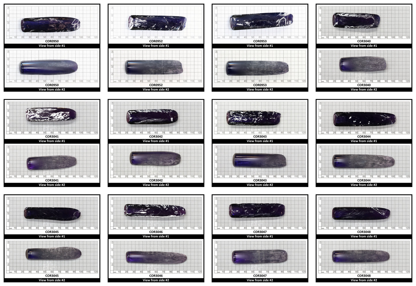 Djeva Purple Kunzite #61 Lab Created Corundum Sapphire Faceting Rough for Gem Cutting - DISCONTINUED - Various Sizes - Split Boule