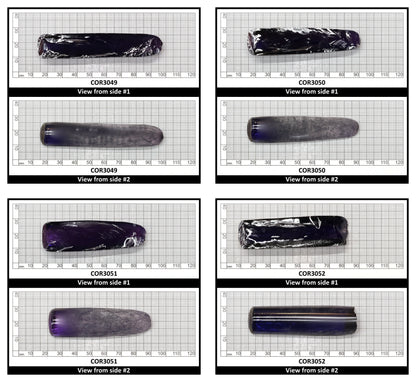 Djeva Purple Kunzite #61 Lab Created Corundum Sapphire Faceting Rough for Gem Cutting - DISCONTINUED - Various Sizes - Split Boule