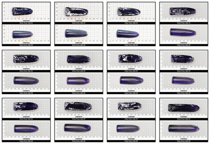 Dark Purple Kunzite #61 Lab Created Corundum Sapphire Faceting Rough for Gem Cutting - Various Sizes - Split Boule