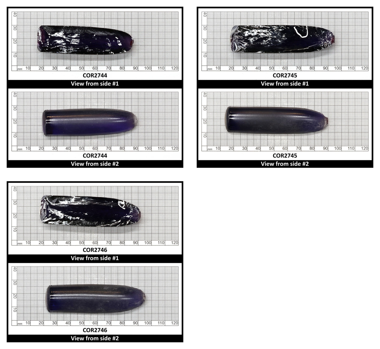 Dark Purple Kunzite #61 Lab Created Corundum Sapphire Faceting Rough for Gem Cutting - Various Sizes - Split Boule
