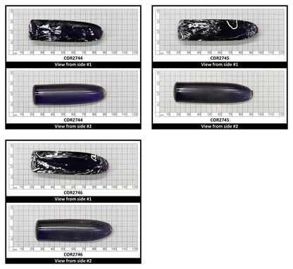 Dark Purple Kunzite #61 Lab Created Corundum Sapphire Faceting Rough for Gem Cutting - Various Sizes - Split Boule
