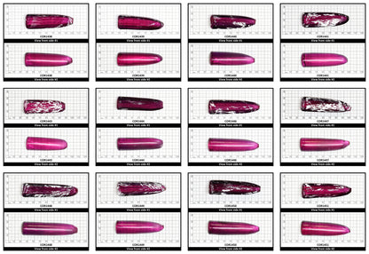 Purple #65 Lab Created Corundum Sapphire Faceting Rough for Gem Cutting - Various Sizes - Split Boule