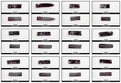 Dark Purple #66 Lab Created Corundum Sapphire Faceting Rough for Gem Cutting - Various Sizes - Split Boule