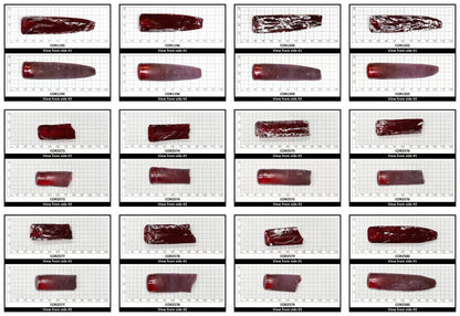 Medium Dark Ruby Red #7 Lab Created Corundum Sapphire Faceting Rough for Gem Cutting - Various Sizes - Split Boule