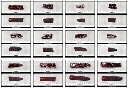 Medium Dark Ruby Red #7 Lab Created Corundum Sapphire Faceting Rough for Gem Cutting - Various Sizes - Split Boule