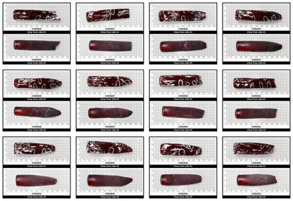 Medium Dark Ruby Red #7 Lab Created Corundum Sapphire Faceting Rough for Gem Cutting - Various Sizes - Split Boule