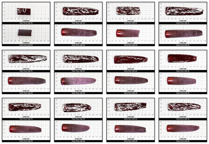 Medium Dark Ruby Red #7 Lab Created Corundum Sapphire Faceting Rough for Gem Cutting - Various Sizes - Split Boule