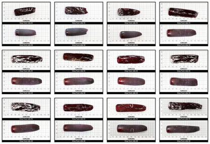 Dark Ruby Red #8 Lab Created Corundum Sapphire Faceting Rough for Gem Cutting - Various Sizes - Split Boule