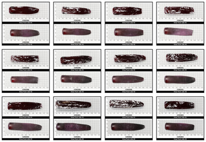 Dark Ruby Red #8 Lab Created Corundum Sapphire Faceting Rough for Gem Cutting - Various Sizes - Split Boule