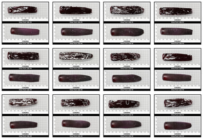 Dark Ruby Red #8 Lab Created Corundum Sapphire Faceting Rough for Gem Cutting - Various Sizes - Split Boule