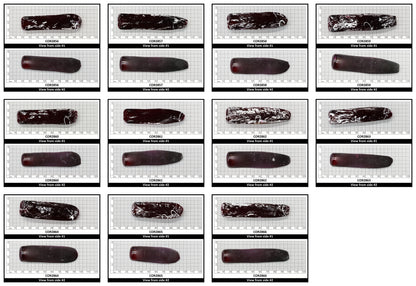 Dark Ruby Red #8 Lab Created Corundum Sapphire Faceting Rough for Gem Cutting - Various Sizes - Split Boule