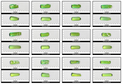 Djeva Olive Green #80 Lab Created Corundum Sapphire Faceting Rough for Gem Cutting - DISCONTINUED - Various Sizes - Split Boule