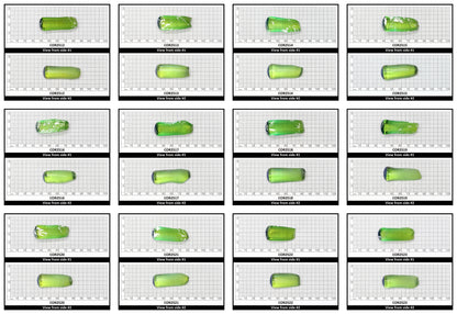 Djeva Olive Green #80 Lab Created Corundum Sapphire Faceting Rough for Gem Cutting - DISCONTINUED - Various Sizes - Split Boule
