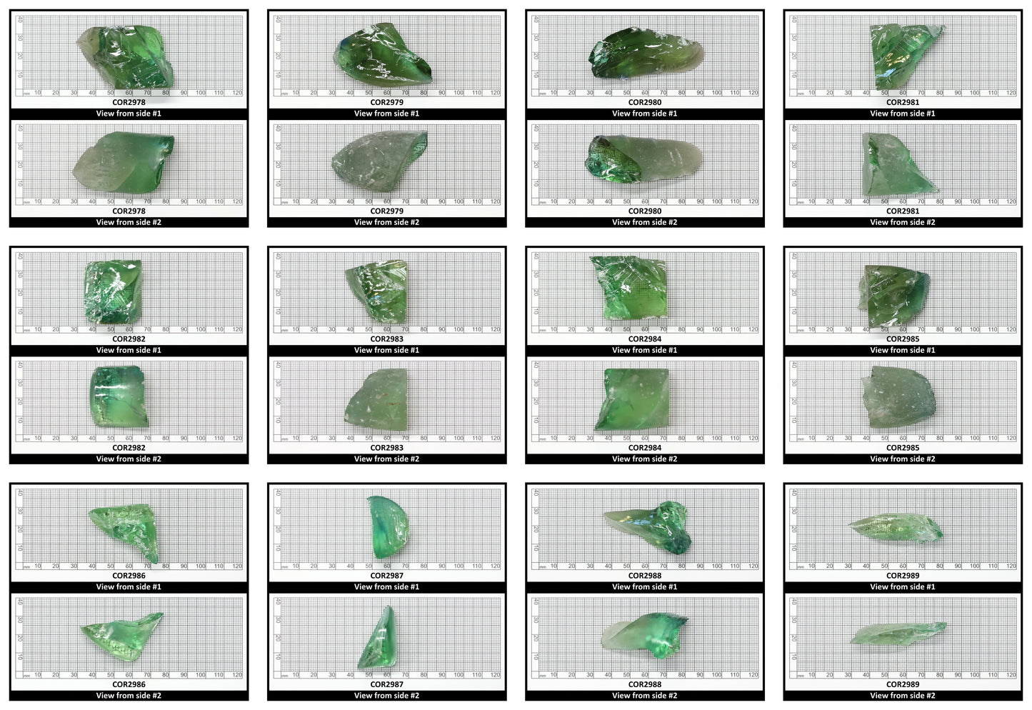 Synthetic Corundum Rough – Varied Green-Blue Chunks with Cracks (Special Purchase)