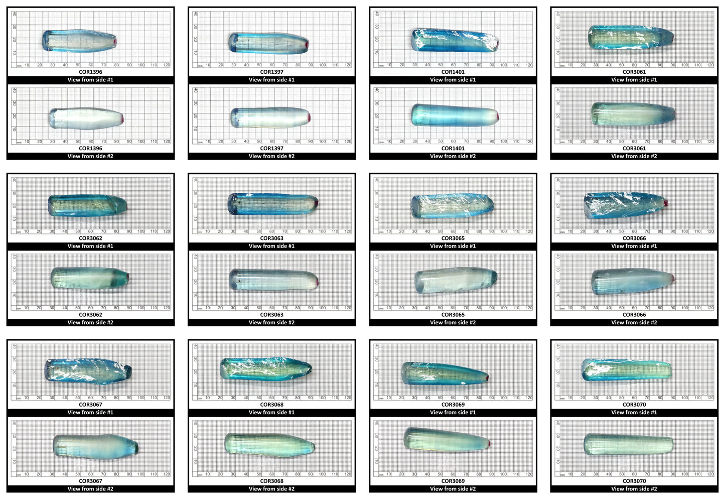 Dark Paraiba Colored Lab Created Corundum Sapphire Faceting Rough for Gem Cutting - Various Sizes