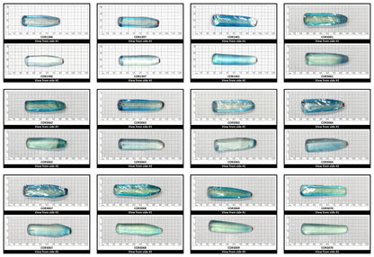 Dark Paraiba Colored Lab Created Corundum Sapphire Faceting Rough for Gem Cutting - Various Sizes