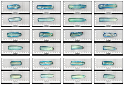 Dark Paraiba Colored Lab Created Corundum Sapphire Faceting Rough for Gem Cutting - Various Sizes