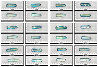 Dark Paraiba Colored Lab Created Corundum Sapphire Faceting Rough for Gem Cutting - Various Sizes