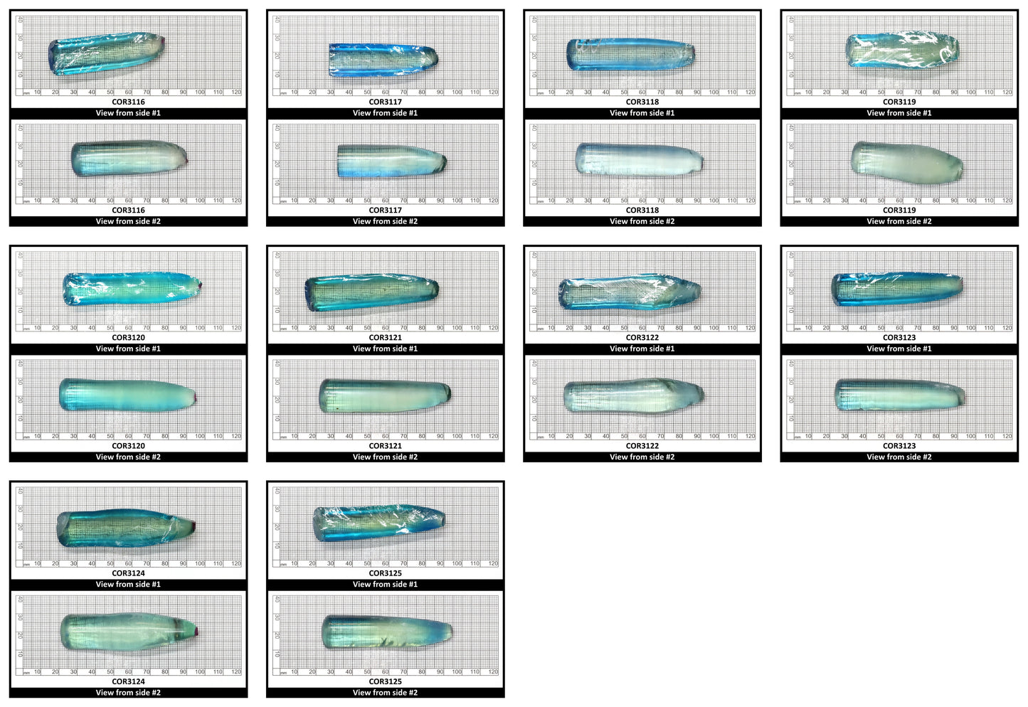 Dark Paraiba Colored Lab Created Corundum Sapphire Faceting Rough for Gem Cutting - Various Sizes