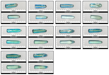 Dark Paraiba Colored Lab Created Corundum Sapphire Faceting Rough for Gem Cutting - Various Sizes