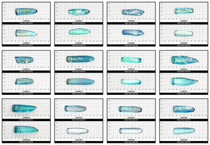 Dark Paraiba Colored Lab Created Corundum Sapphire Faceting Rough for Gem Cutting - Various Sizes