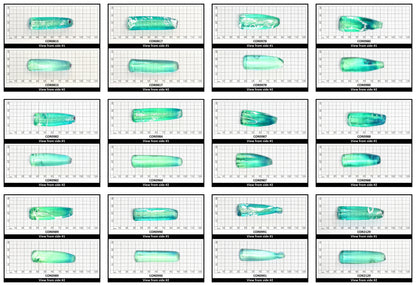 Light Paraiba Colored Lab Created Corundum Sapphire Faceting Rough for Gem Cutting - Various Sizes