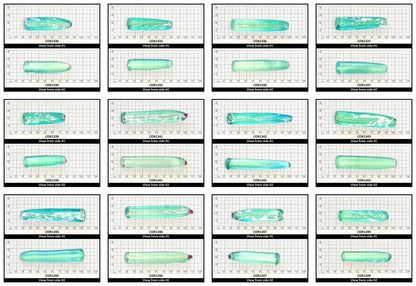 Light Paraiba Colored Lab Created Corundum Sapphire Faceting Rough for Gem Cutting - Various Sizes