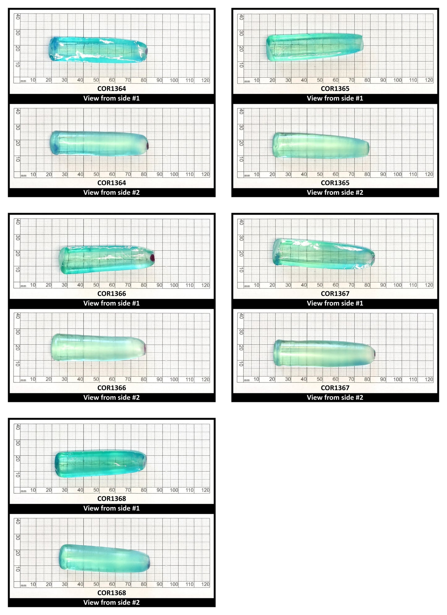 Light Paraiba Colored Lab Created Corundum Sapphire Faceting Rough for Gem Cutting - Various Sizes