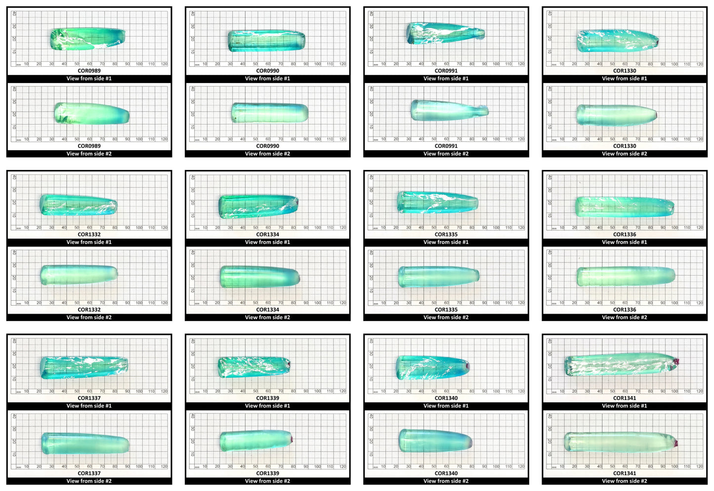 Light Paraiba Colored Lab Created Corundum Sapphire Faceting Rough for Gem Cutting - Various Sizes