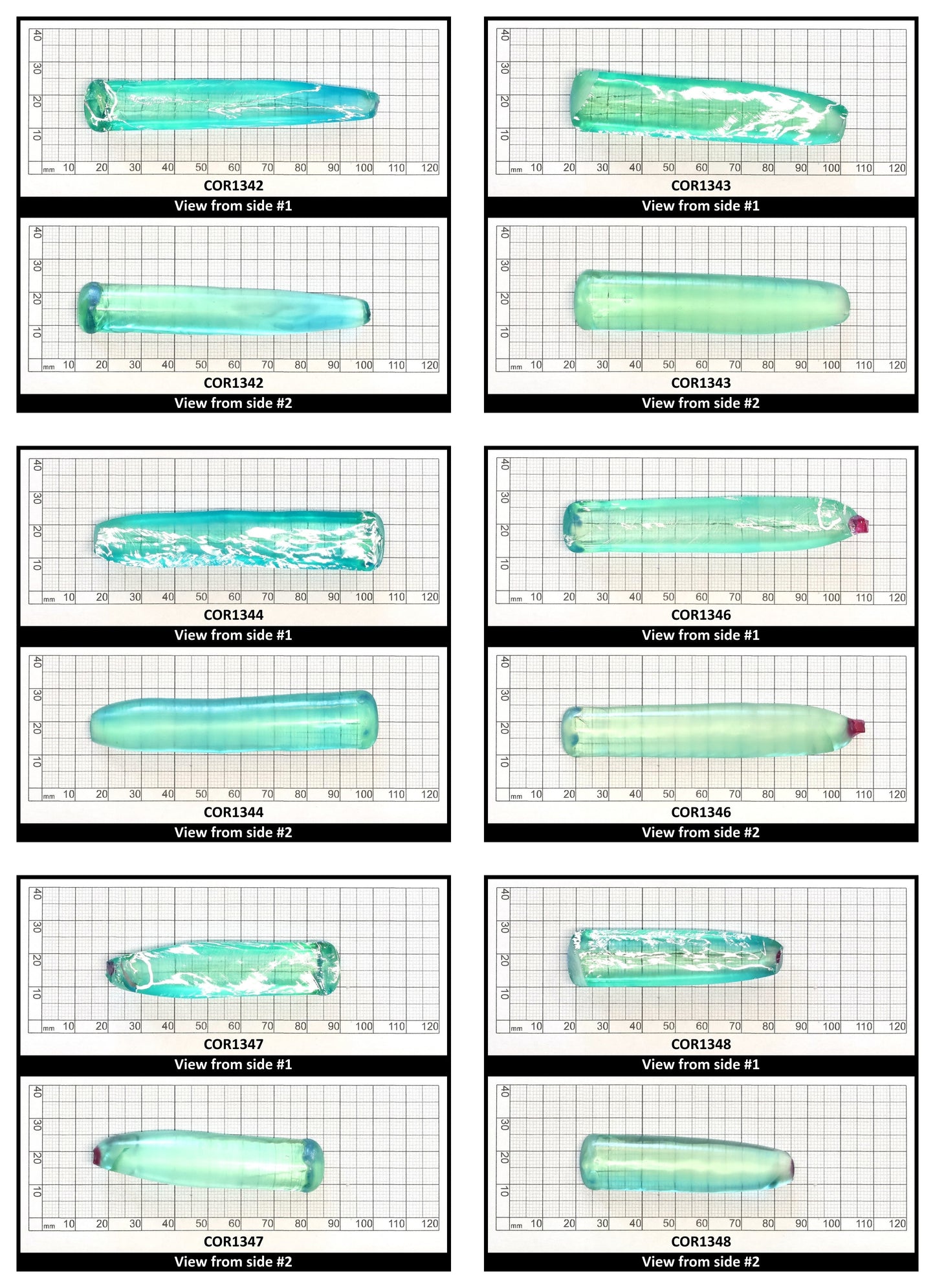 Light Paraiba Colored Lab Created Corundum Sapphire Faceting Rough for Gem Cutting - Various Sizes